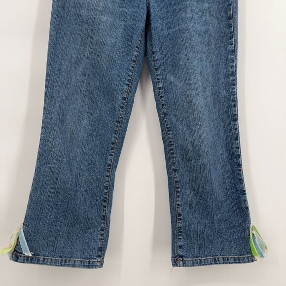 Pinko Basic Women’s Cropped Jeans with Ribbon Detail Size 38 ( US 2-4 ) - Picture 3 of 16
